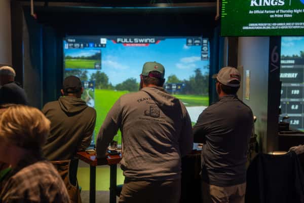 Customers waiting their turn at indoor range