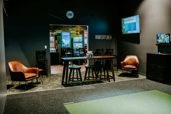 Interior of one of the rooms for booking at the indoor gold restaurant