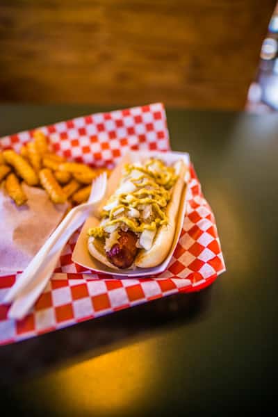 Hot Dog with fries