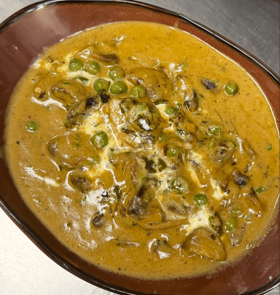 Mushroom Matar Malai