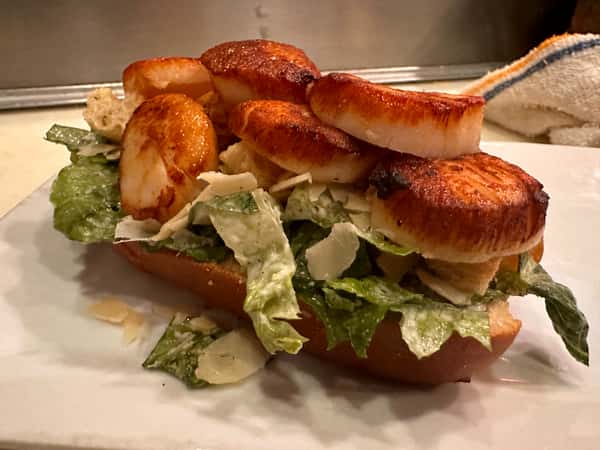 Caesar Salad Scallop Roll