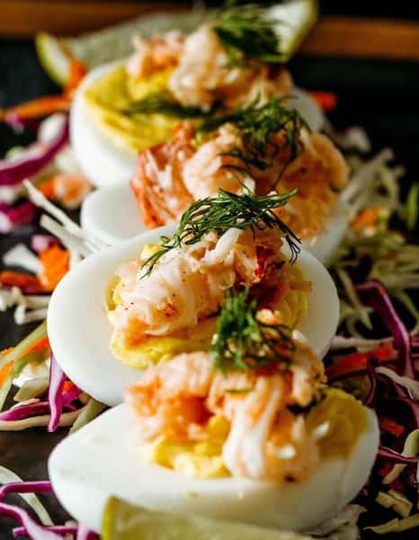 Langostino Lobster Deviled Eggs