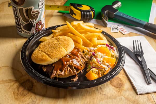 #3 BBQ Brisket Sandwich with Fries & Coleslaw