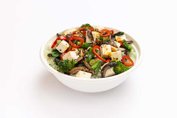Shiitake Chile Tofu Poke Bowl
