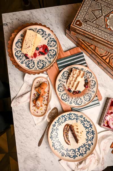 table of desserts