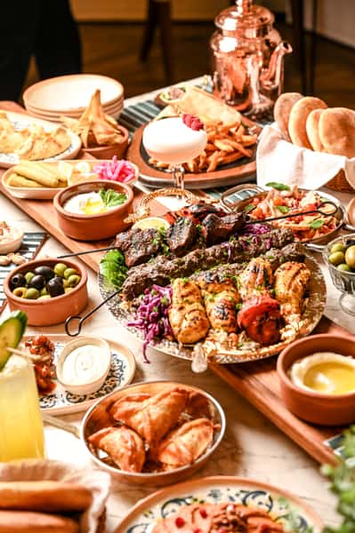 table of mediterranean food