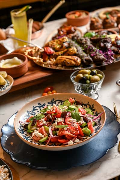 table of mediterranean food