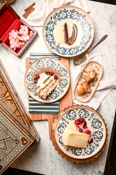 table of mediterranean desserts