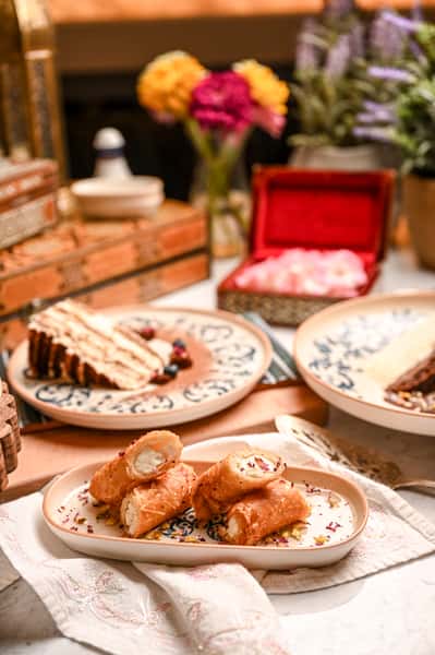 table of mediterranean food