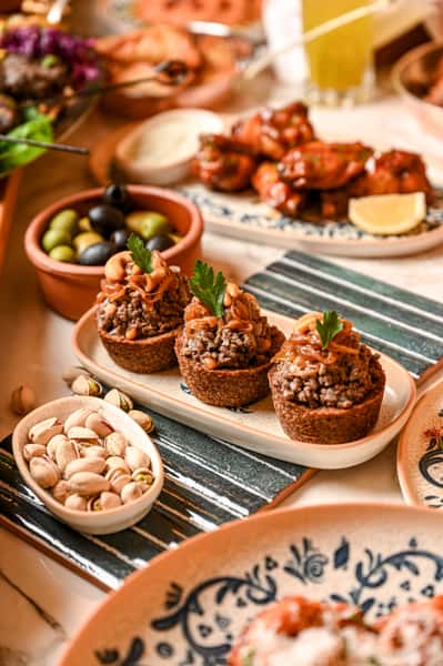 table of mediterranean food