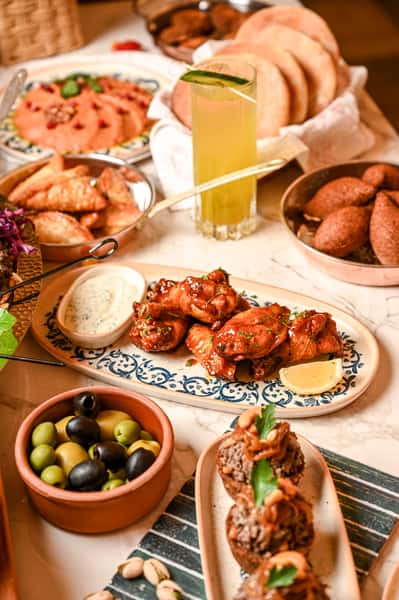 table of mediterranean food