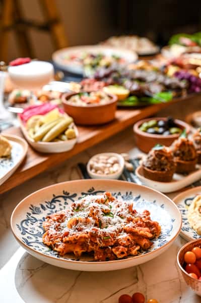 table of mediterranean food