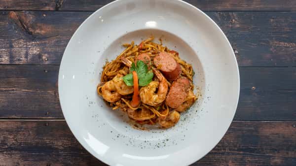 Linguine Jambalaya Sausage & Shrimp Menu Seafood Boiler Seafood