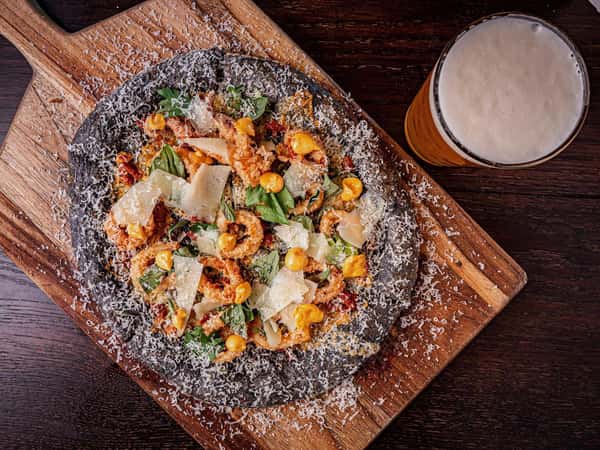 breaded shrimp pizza
