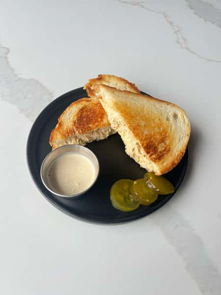 White BBQ Chicken Grilled Cheese