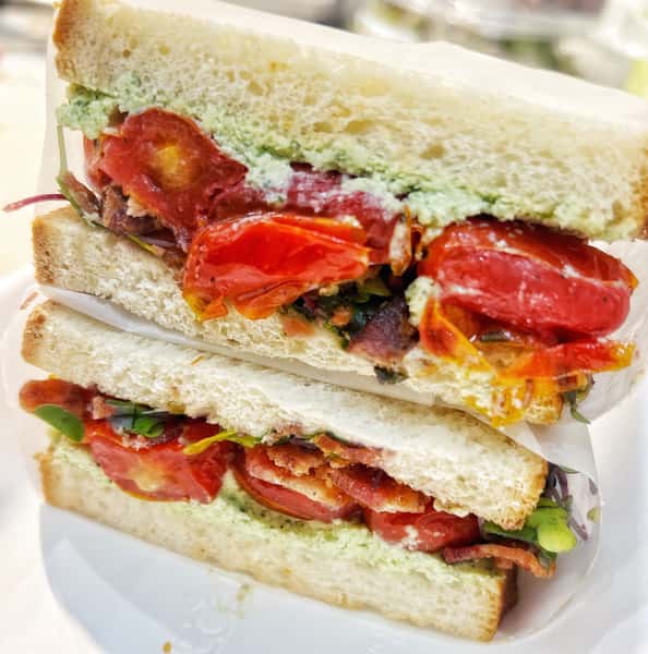 Roasted Tomato and Goat Cheese BLT