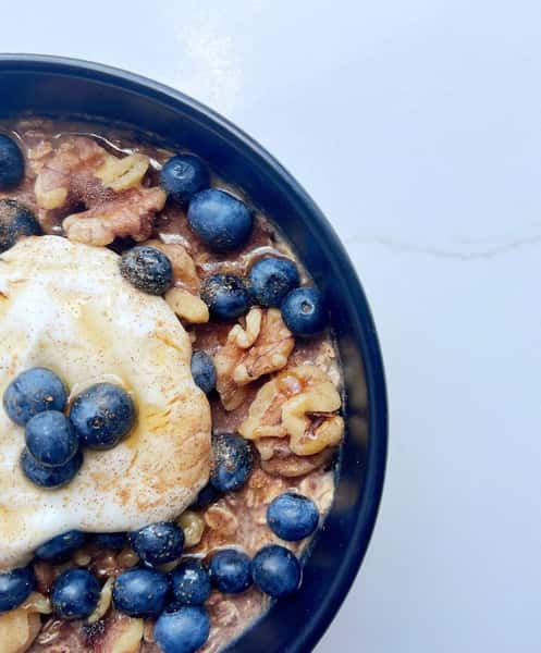 Clean Plate Blueberry Muffin Overnight Oats