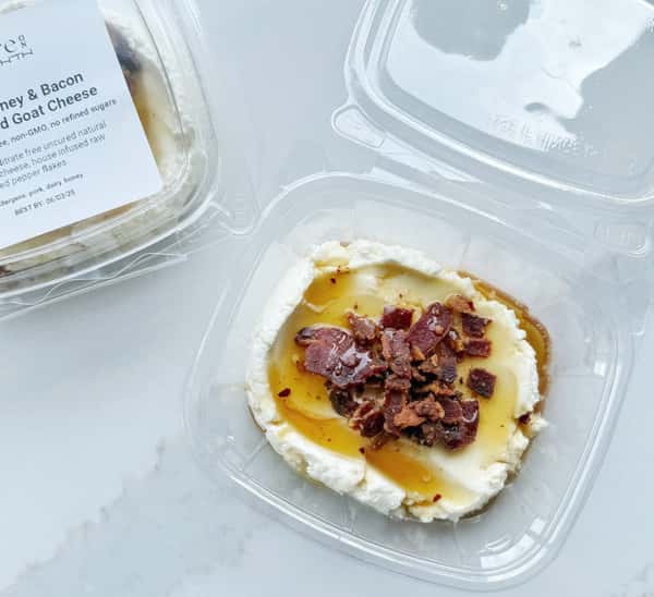 Whipped Goat Cheese with Bacon & Hot Honey