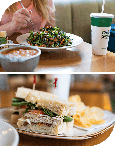 Salad, Soup, Sandwich Collage