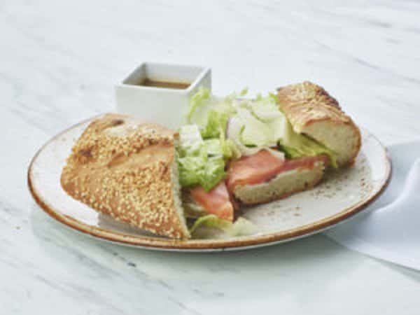 Lox and Cream Cheese Sandwich
