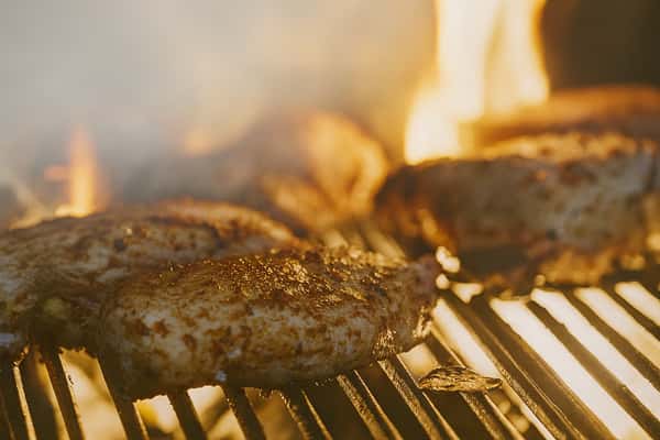 Steak in the grill