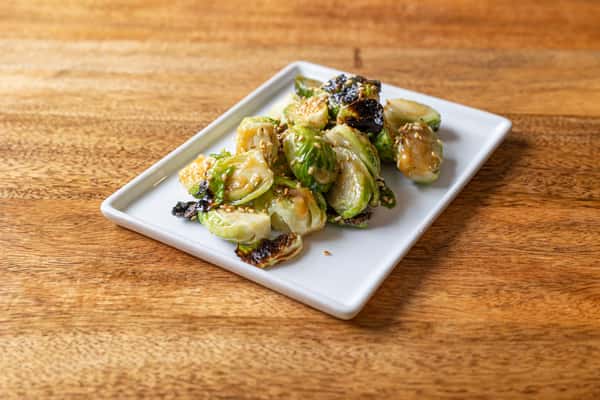 Miso glazed brussel sprouts