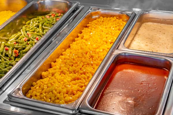 buffet of hot food