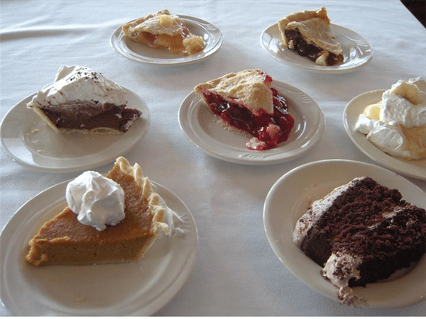 Multiple cakes and pies