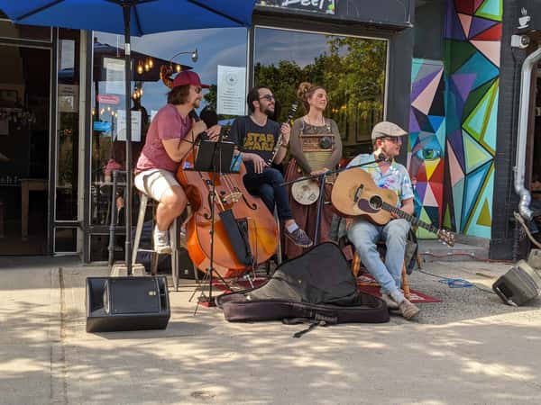 photo of band playing music