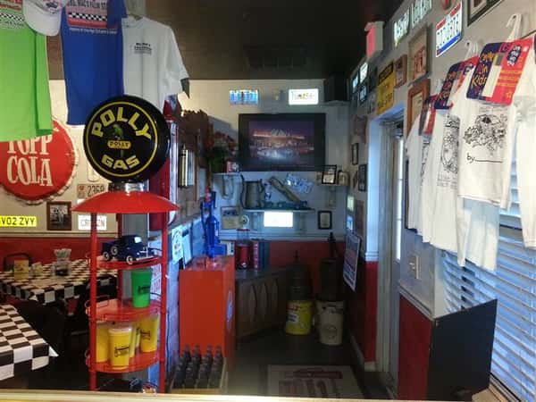 Exit with Shirts hanging overhead