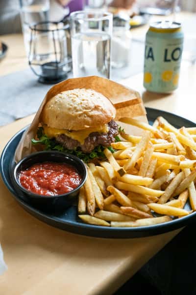 burger and fries