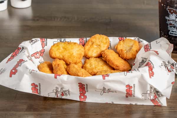 Texas Tom's 10-piece crispy chicken nuggets served fresh