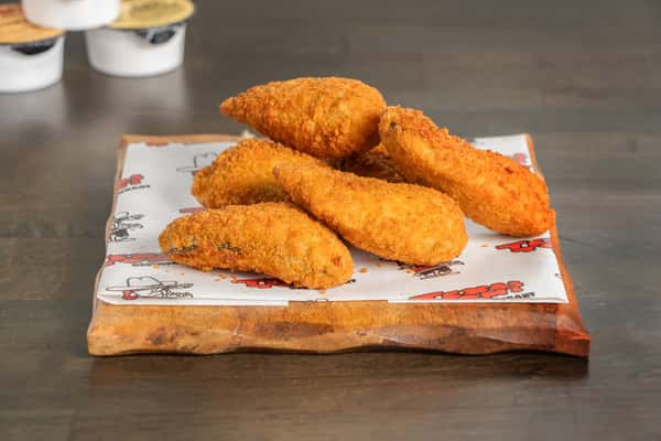 Texas Tom's crispy stuffed bombers filled with melted cheese