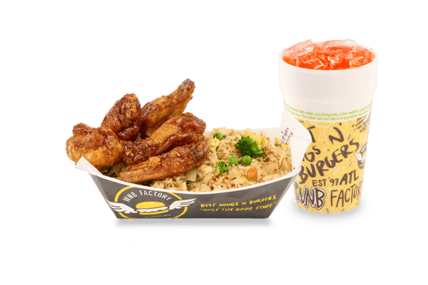 #4 Rice & Wings Plate