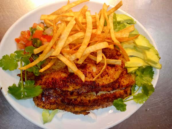 Grilled Fish Taco Salad