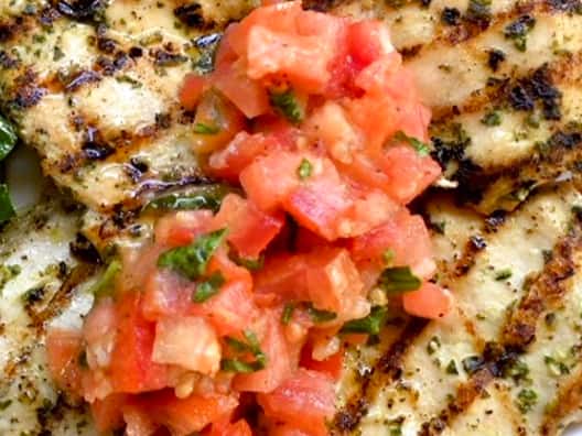 Chicken Pesto Bruschetta