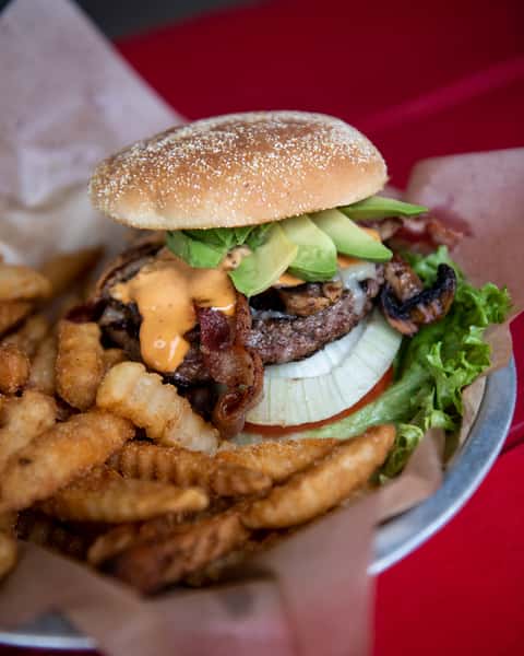 Mushroom Avocado Burger