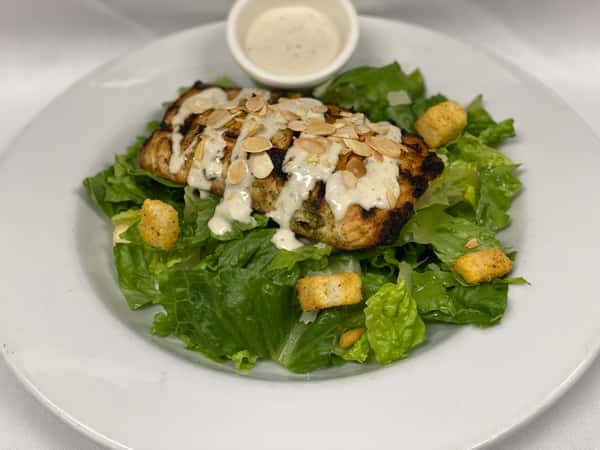 Caesar Salad with Grilled Salmon
