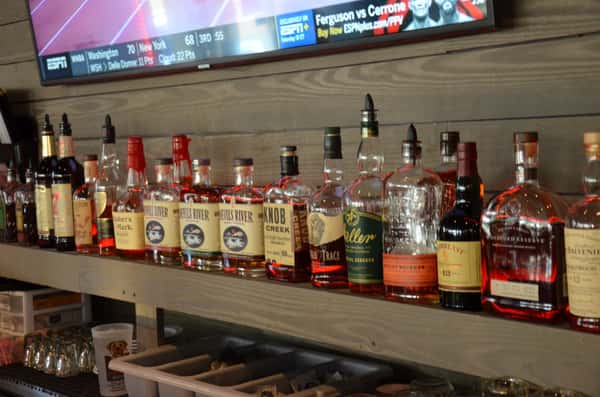 Our amazing bar with a lot of different drinks