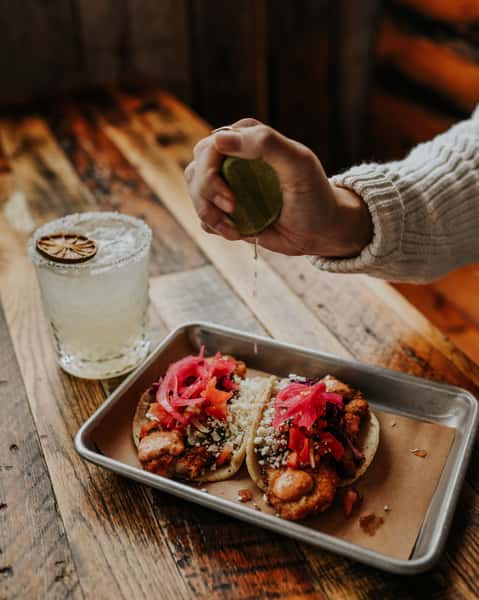 Dish with drinks