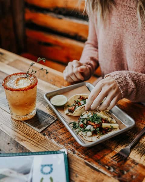 Tacos and a drink