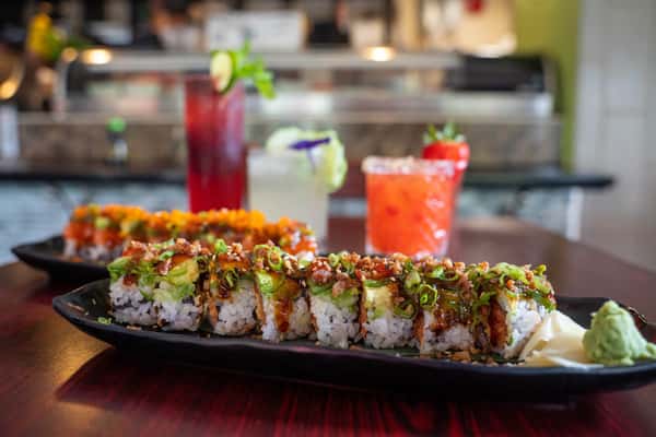 sushi and drink