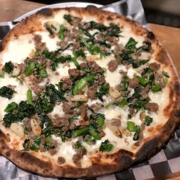 Delicious pizza with different toppings