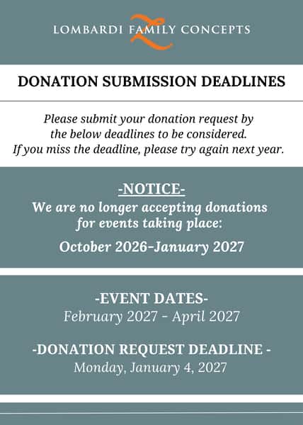 LFC - Donation Submission Deadlines February 2027 - April 2027