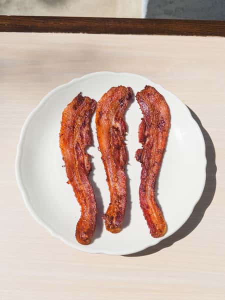 Honey Cured Thick Cut Bacon, Three Slices