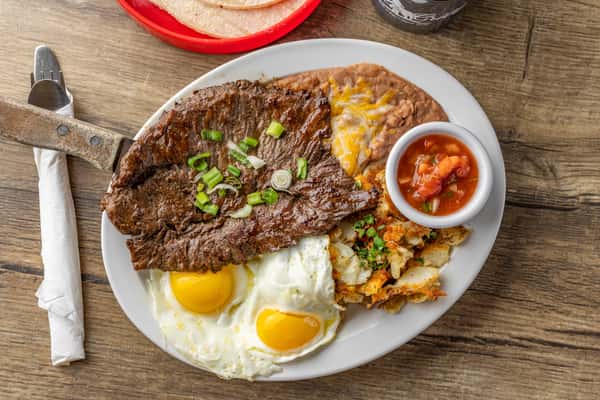 Carne Asada and Eggs