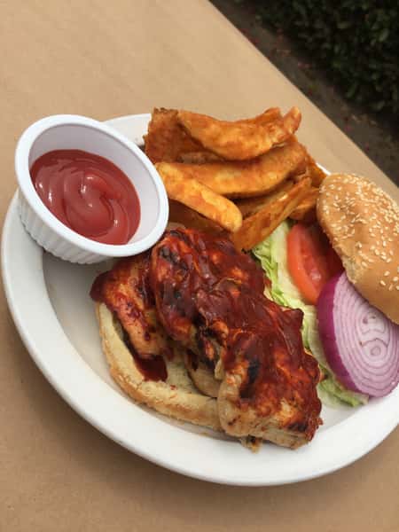 Charbroiled Chicken Sandwich Lunch/Dinner Coyote Grill Laguna Beach Mexican Restaurant
