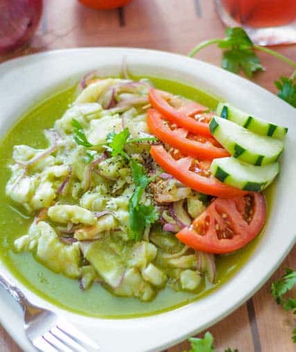 Dinner with cucumber and tomatoes