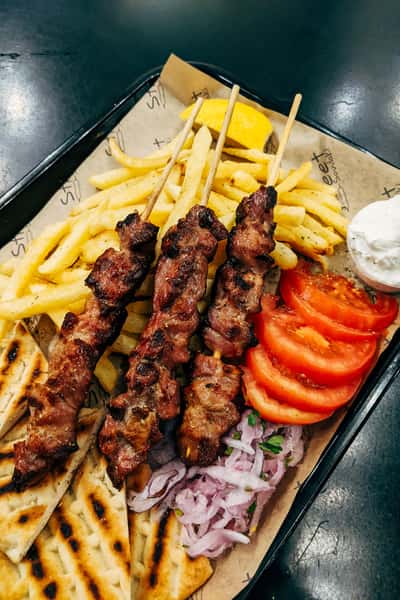 Beef Souvlaki Plate
