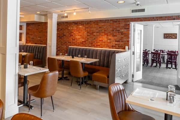 Interior private event space booth dining